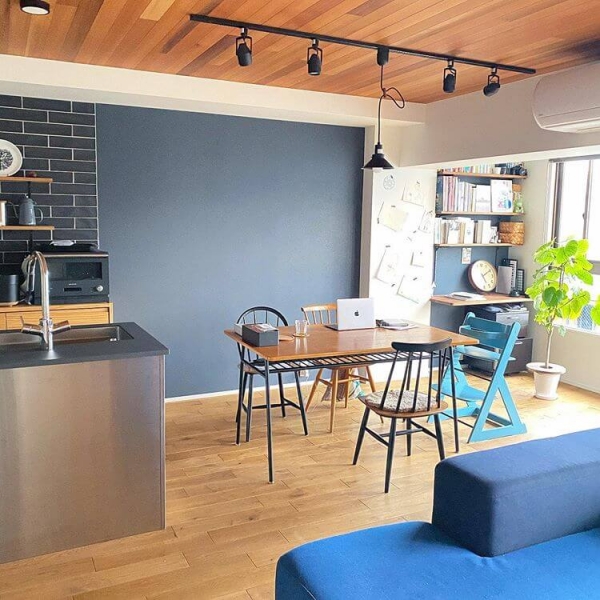 壁や天井がアクセントになっておしゃれ