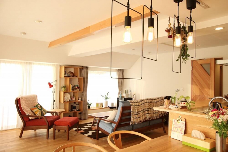 広々とした居心地の良いリビング